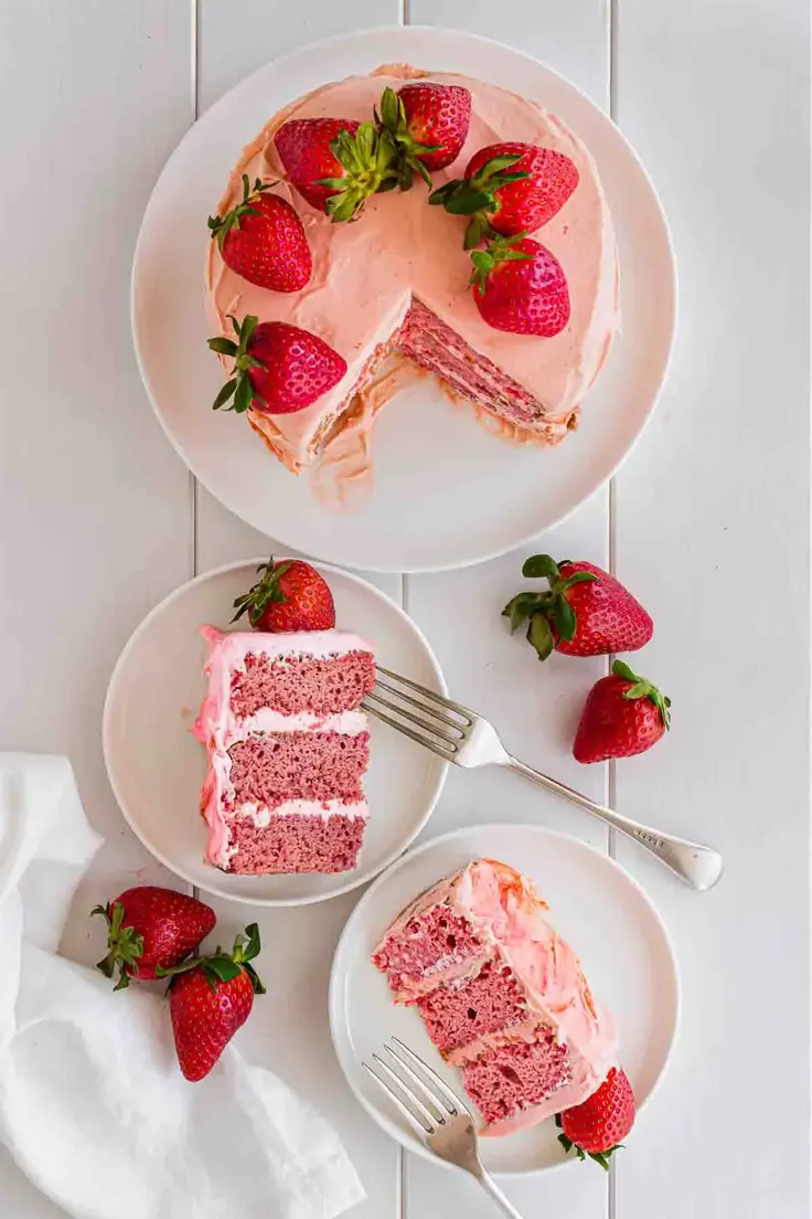 1. Vegan Gluten-Free Strawberry Cake by Simple Green Recipes

