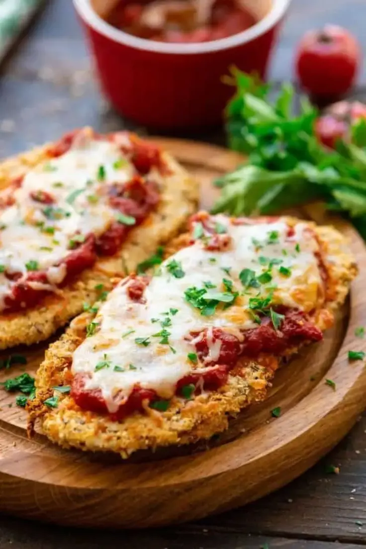 12. Air Fryer Chicken Parmesan by Juile Eats and Treats
