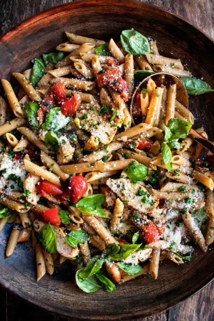 17. Grilled Chicken Pasta Salad with Balsamic Vinaigrette by The Original Dish
