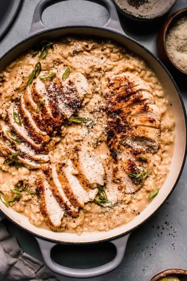 21. Chicken Risotto by Platings and Pairings (Easy Chicken Breast Recipes for Dinner)
