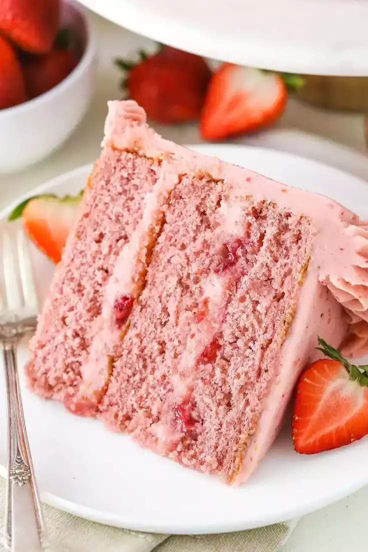 23. Easy Strawberry Cake by Life Love and Sugar Dessert Recipes
