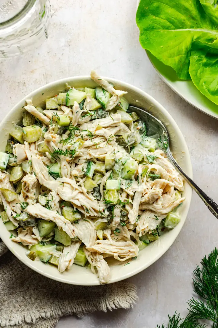 25. Dill Pickle Chicken Salad by Mad about Food
