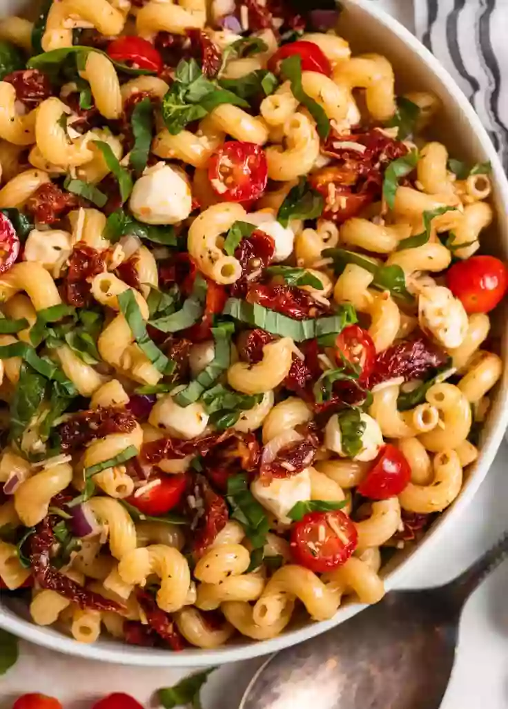 25. Sun-Dried Tomato Pasta Salad by Lemons and Zest Memorial Day Food Ideas
