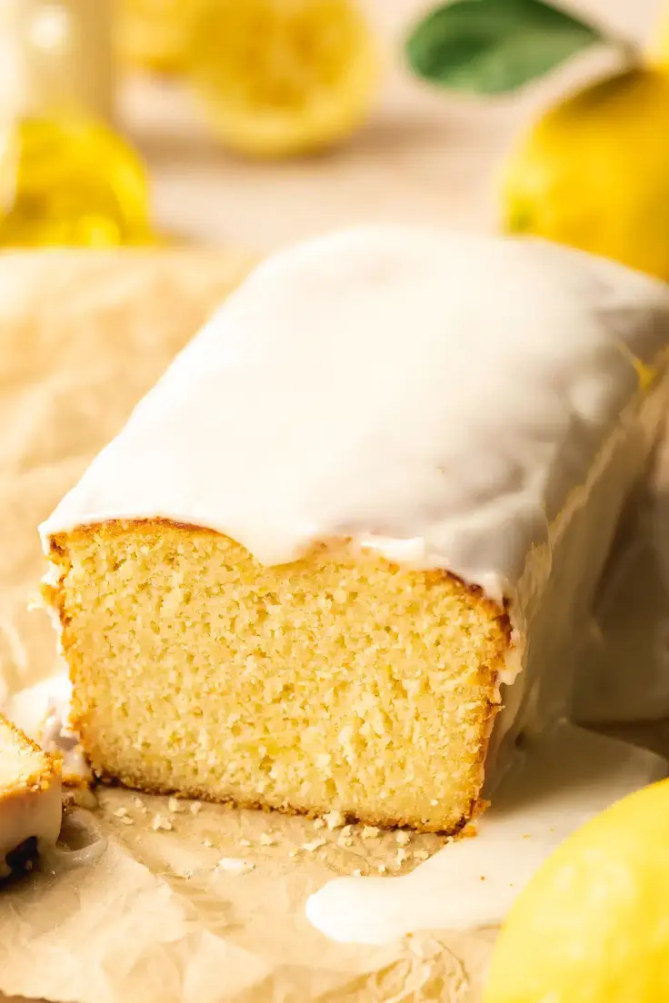 26. Vegan Lemon Loaf Cake (Starbucks Copycat) by Addicted to Dates
