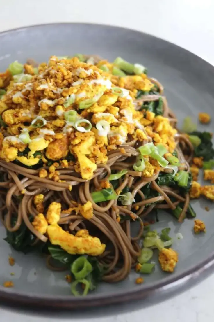 3. Breakfast Noodle Bowl by The Cheap Lazy Vegan (Vegan Noodle Brunch Ideas)
