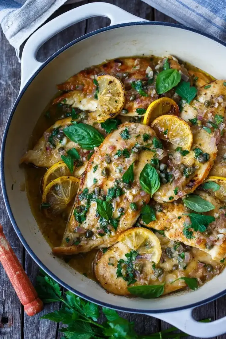 3. Chicken Piccata by Feasting at Home
