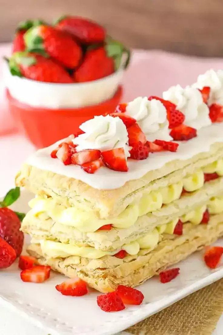 30. Strawberry Napoleon Pastry by Life Love and Sugar
