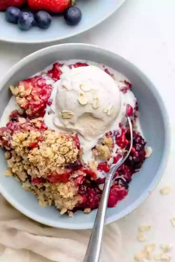 32. Mixed Berry Crisp by Feel Good Foodies Memorial Day Food Ideas
