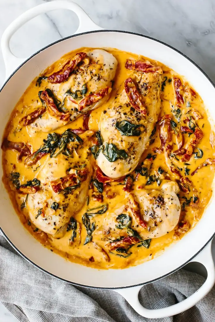 4. Creamy Tuscan Chicken by Downshiftology
