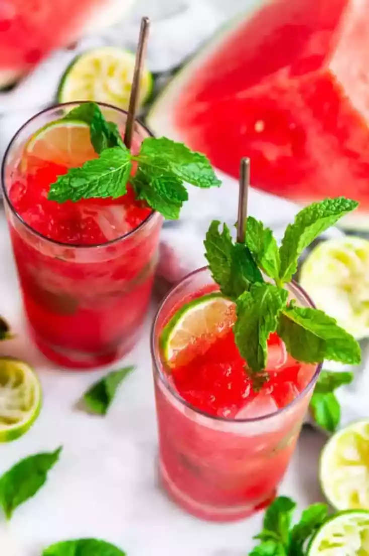 Memorial Day Picnic Food Recipes - Fresh Watermelon Mojito by Aberdeen’s Kitchen
