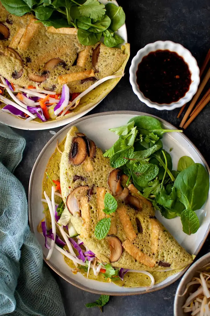 6. Vegan Banh Xeo by Cooks Hideout (Vietnamese Vegan Brunch ideas)
