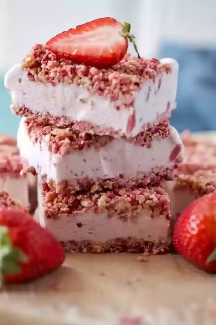 7. Strawberry Shortcake Ice Cream Bars by The Sea Side Baker
