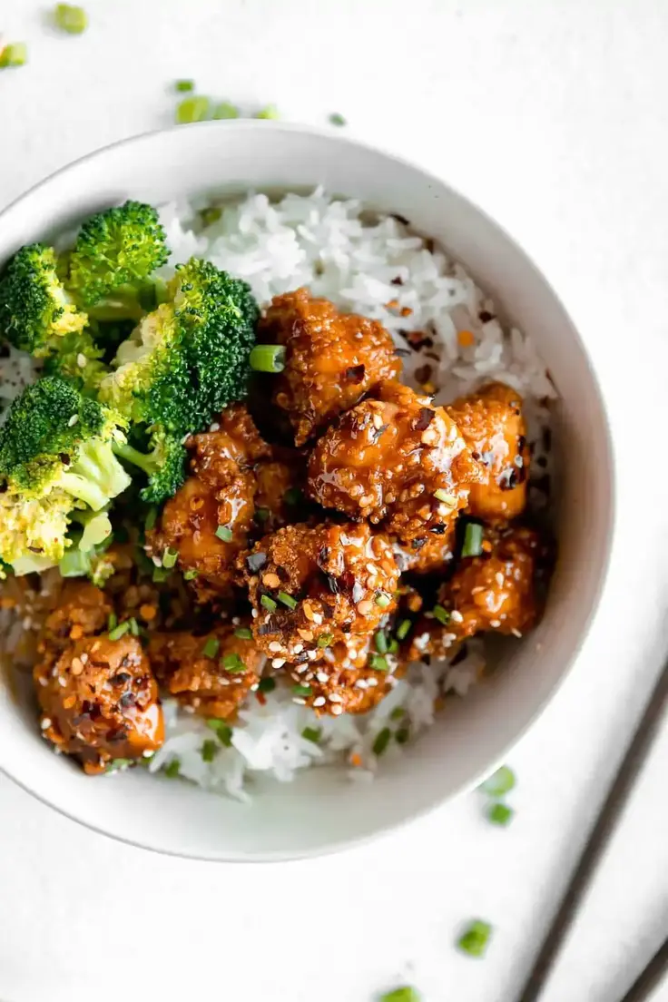 8. Air Fryer Orange Chicken by Eat with Clarity
