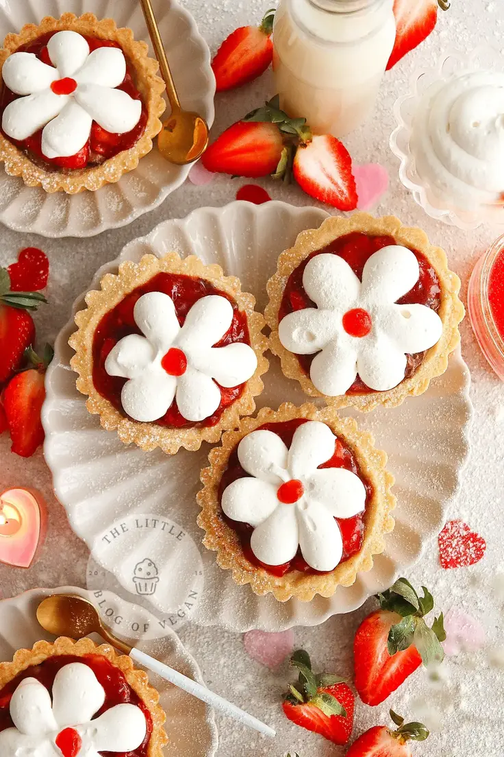 9. Mini Vegan Strawberry Tarts by The Little Blog of Vegan
