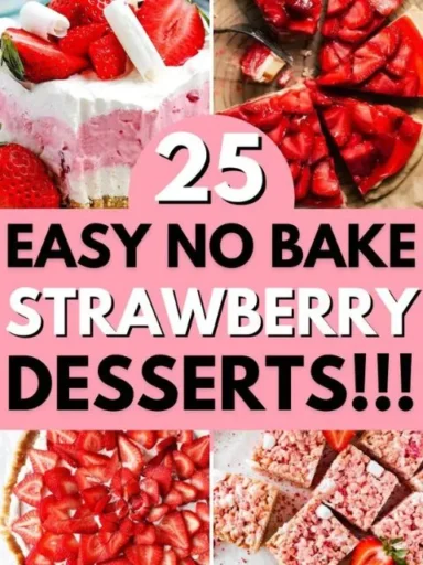 Easy No-Bake Strawberry Dessserts Featured Image
