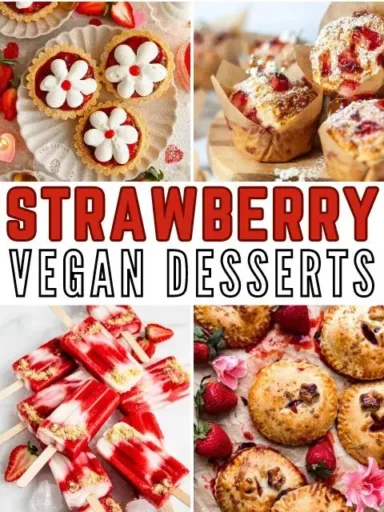 Vegan Strawberry Dessert Recipes Featured Image