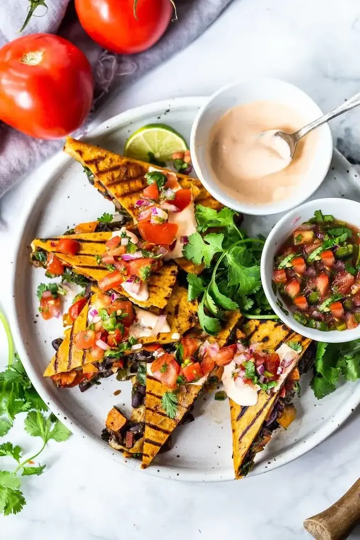 Farmer’s Market Veggie Quesadillas by Feasting at Home