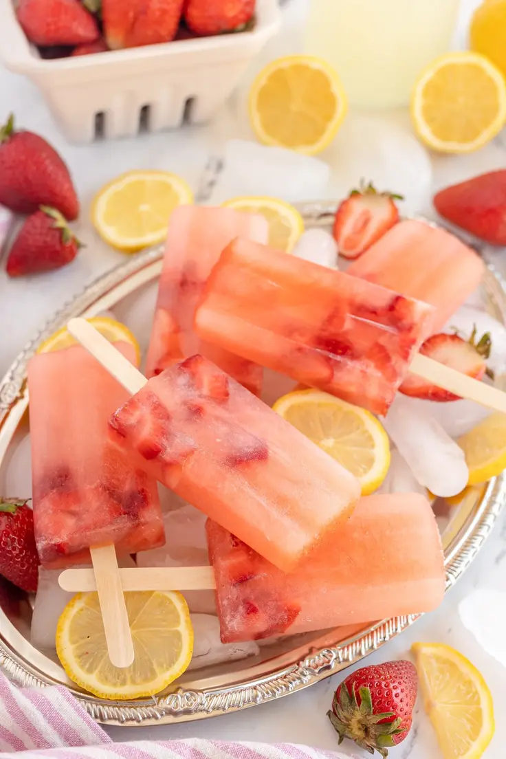 1. Strawberry Lemonade Popsicles by Made to be a Momma
