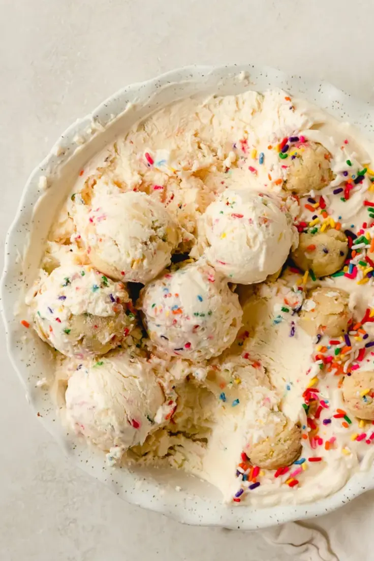 10. No Churn Sugar Cookie Ice Cream by Olives n Thyme
