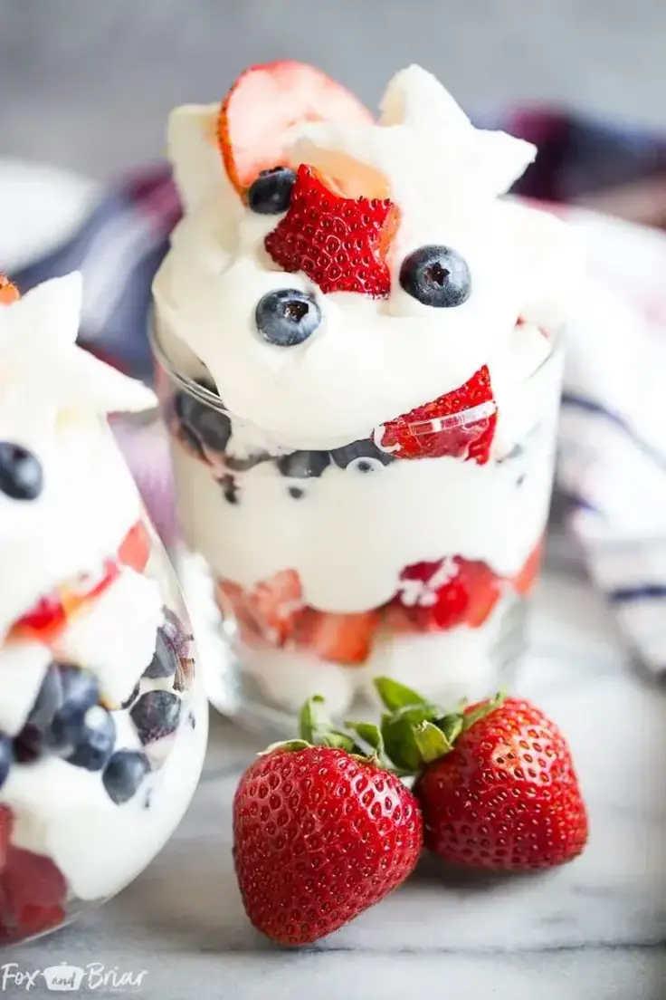 10. Red, White, and Blue Trifle by Fox and Briar
