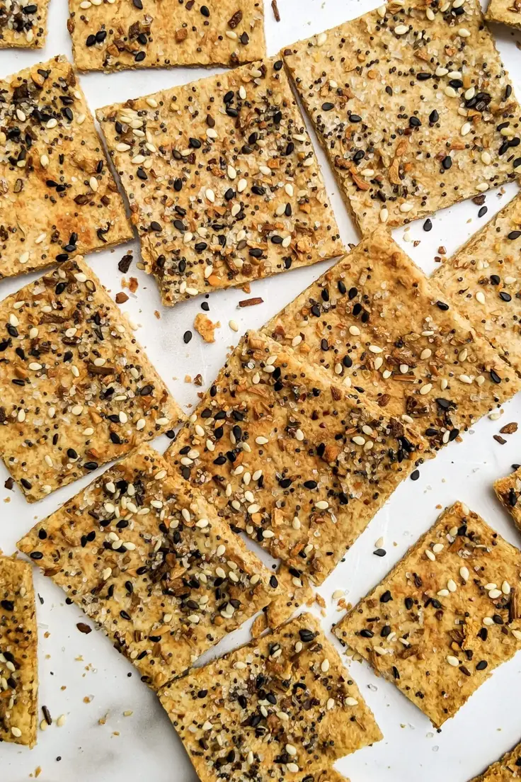 10. Vegan Everything Bagel Crackers by Liz Moody