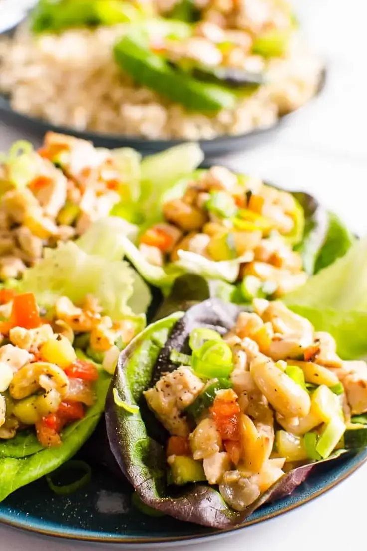 3. Healthy Chicken Lettuce Wraps by I Food Real
