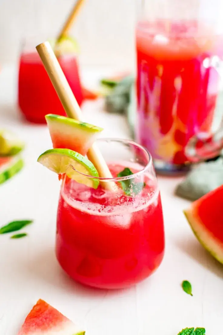 12. Easy Watermelon Margaritas by The Novice Chef Blog
