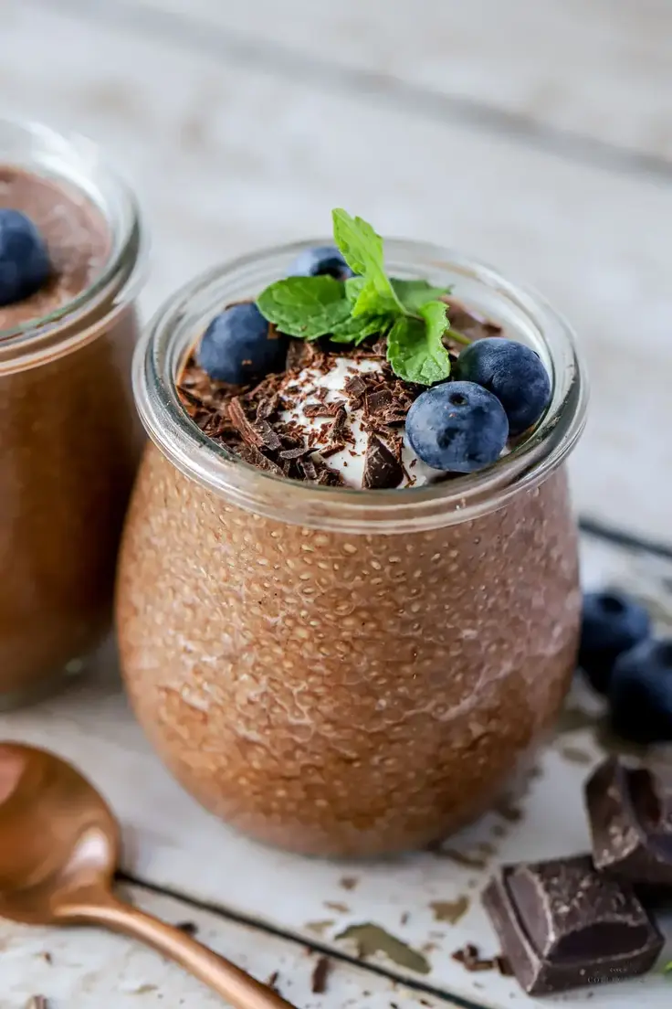 13. Vegan Meal Prep Chia Seed Chocolate Pudding by The Cooking Collective