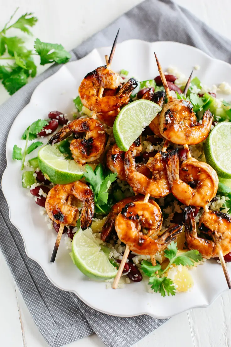 14. Caribbean Jerk Shrimp with Cauliflower Rice by Eat Your Self Skinny