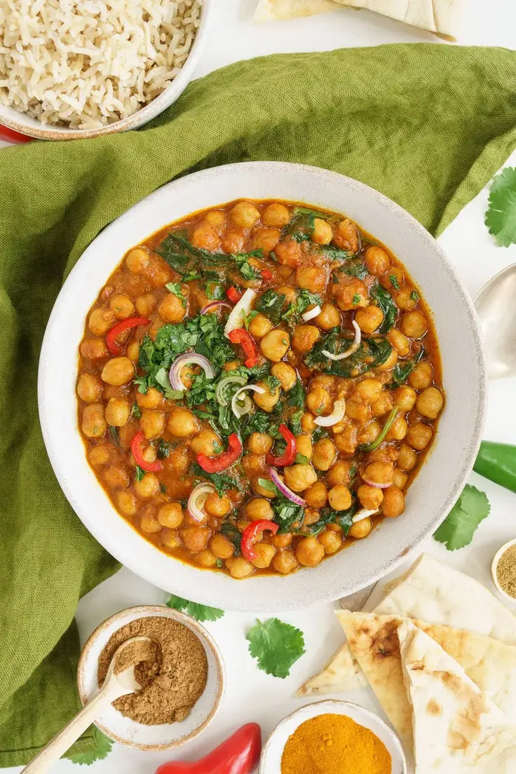 16. Vegan Chickpea Curry Dinner by Gathering Dreams
