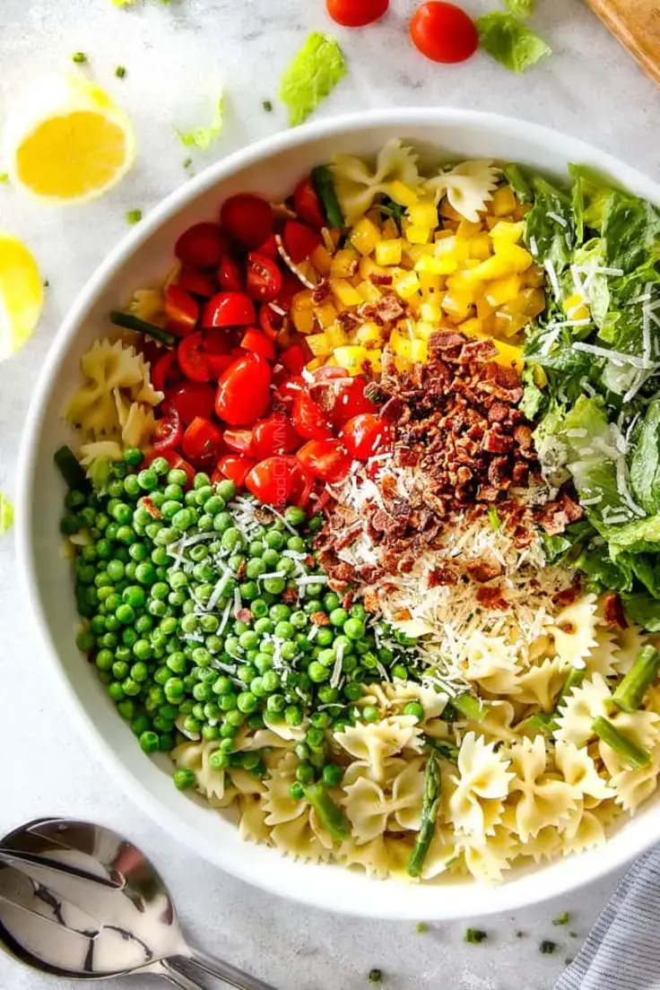 9. BLT Pasta Salad by Carls Bad Cravings (Lazy Summer Dinner Ideas)
