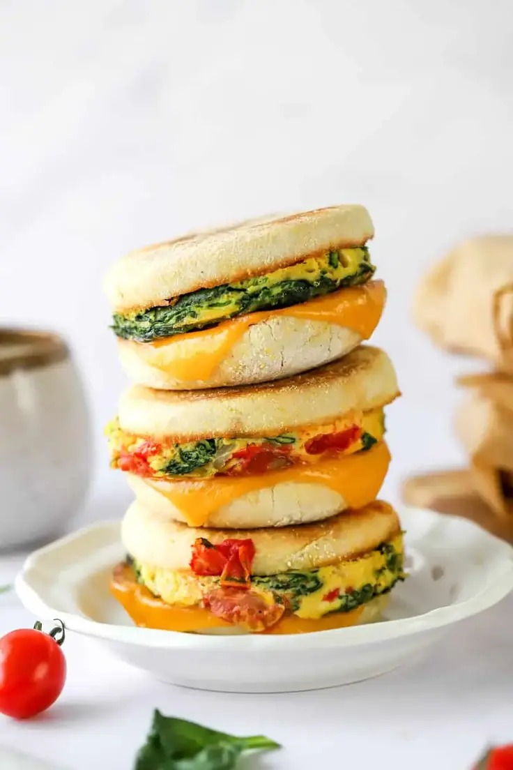 17. Healthy Breakfast Sandwich by Pinch Me Good
