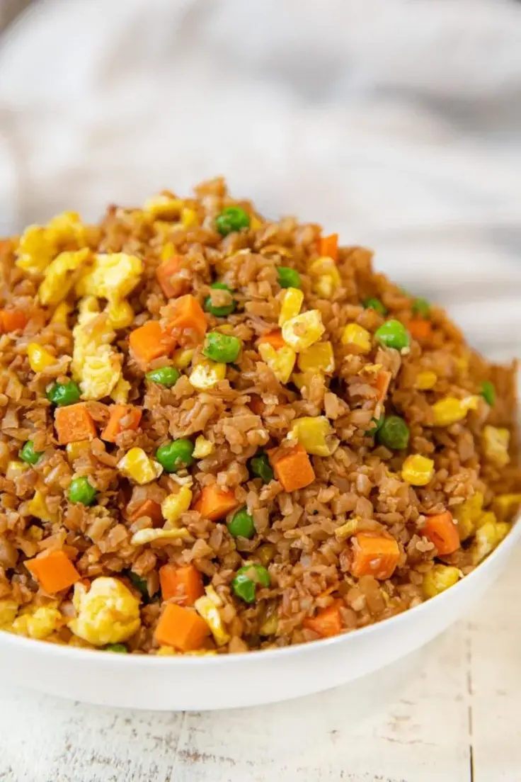 Cauliflower Egg Fried Rice by Cooking Made Healthy (High Volume Low Calorie Meals)  