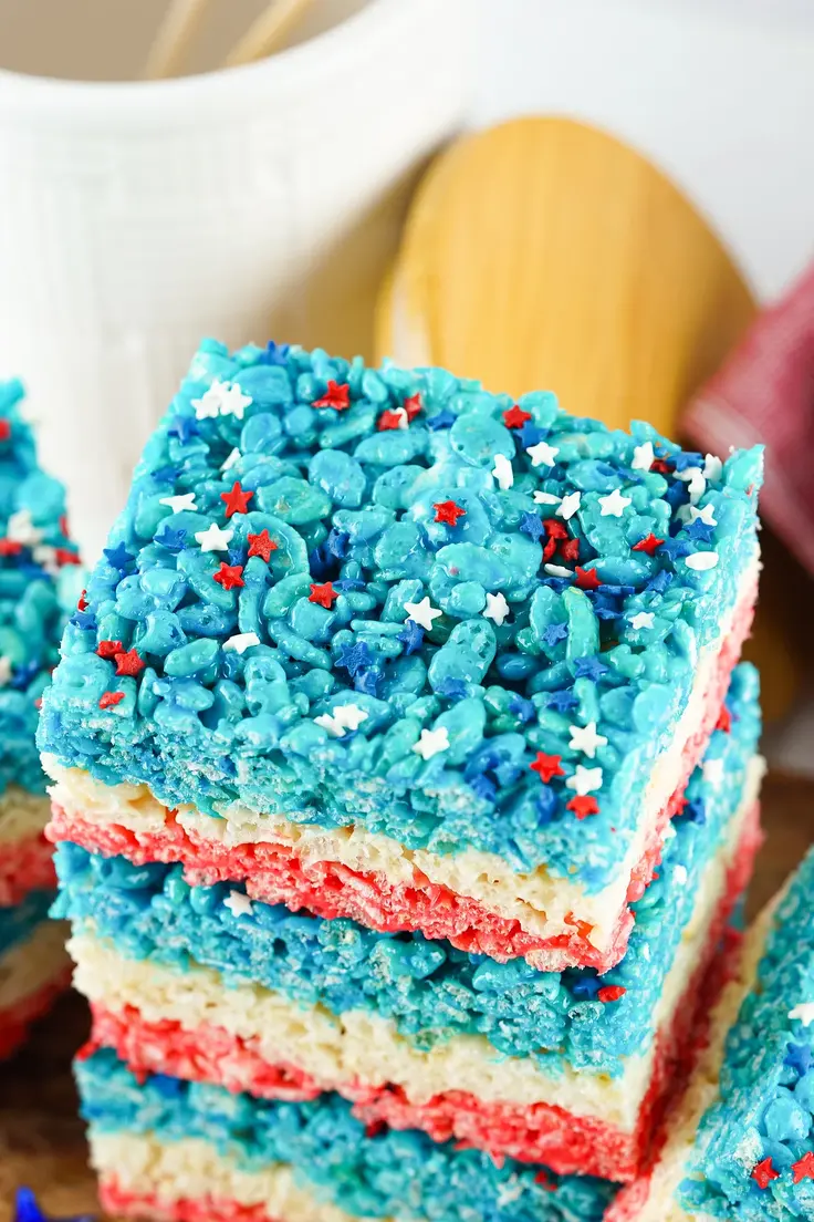 2. Memorial Day Rice Krispies Treats by Fake Ginger
