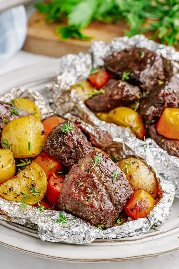 20. Steak and Potato Foil Packs by Eazy Peazy Mealz (Easy Foil Packet Meals)

