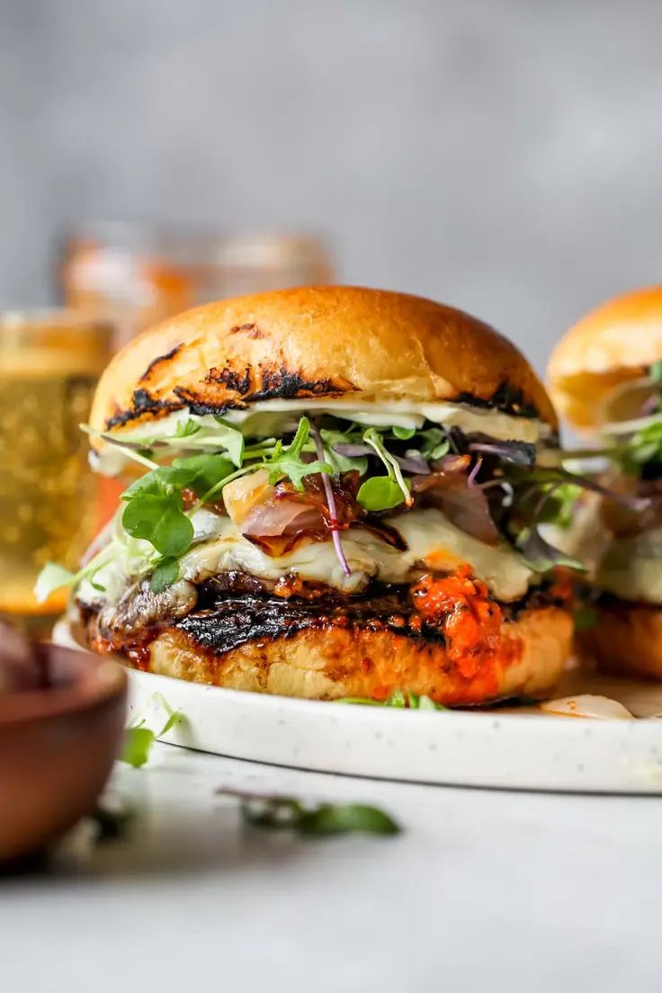 23. Portobello Romesco Burger by Dining Out Health
