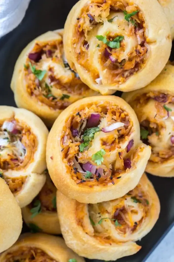 25. Barbecue Chicken Pizza Pinwheels by Yellow Bliss Road