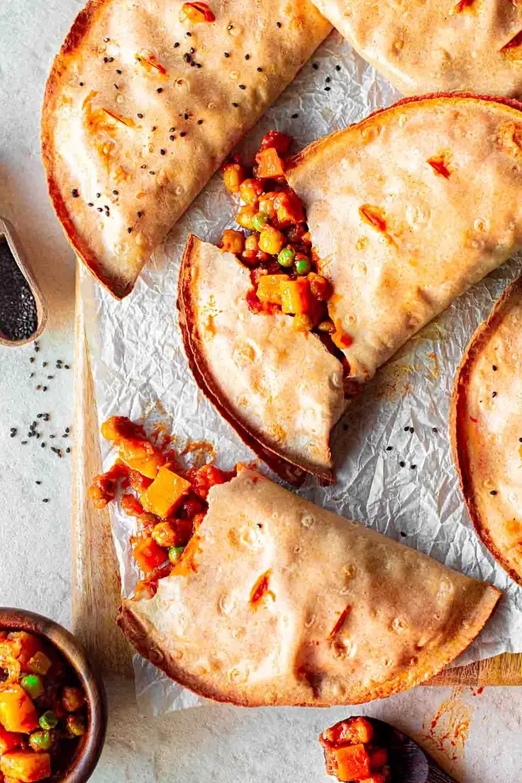 26. Moroccan Chickpea Hand Pies by Rainbow Nourishments (Vegan Summer Dinner Ideas)

