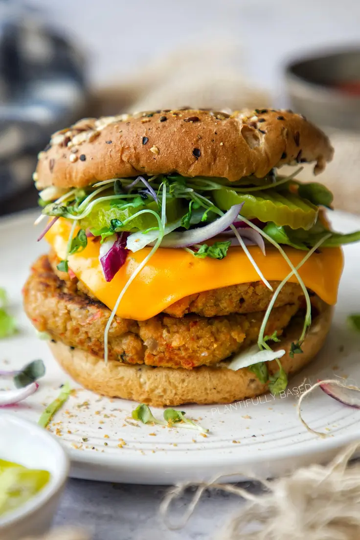 26. Vegan Turkey-style Burger by Plantifully Based Blog
