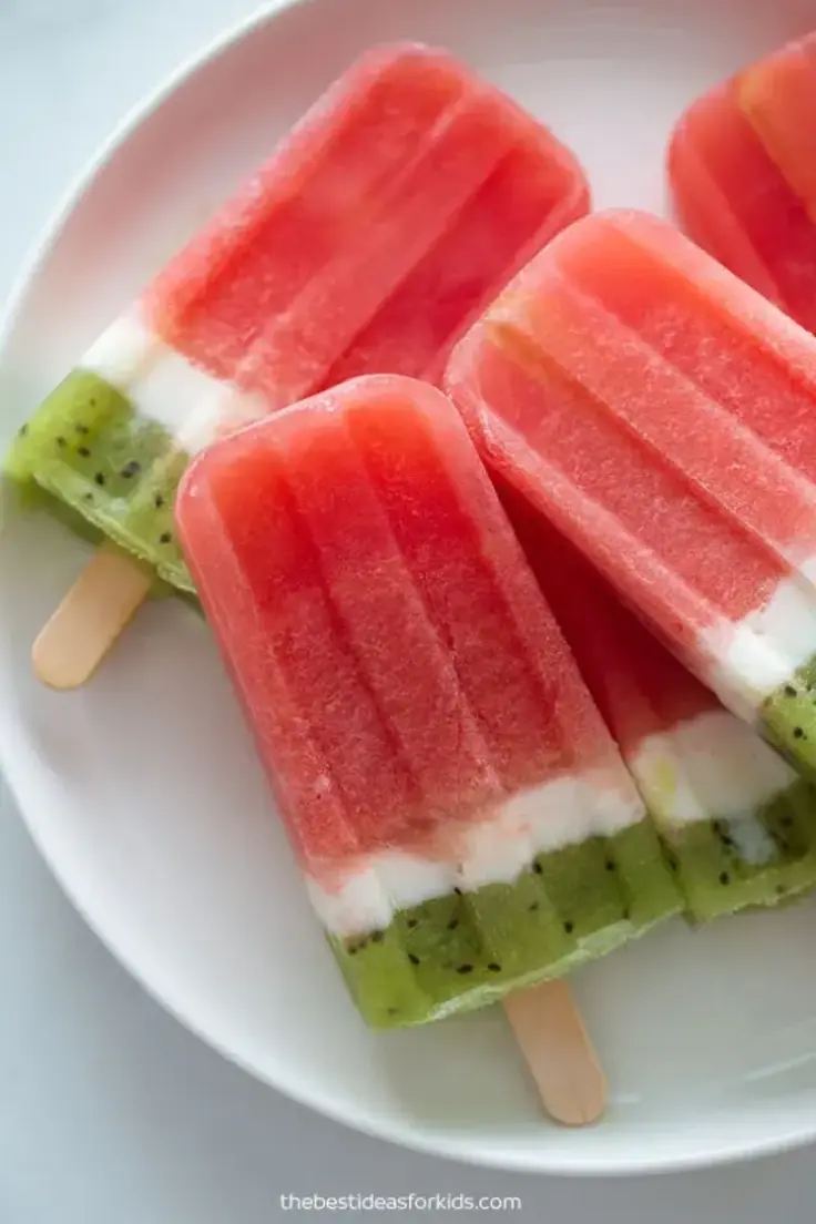 3. Watermelon Kiwi Popsicles by The Best Ideas for Kids
