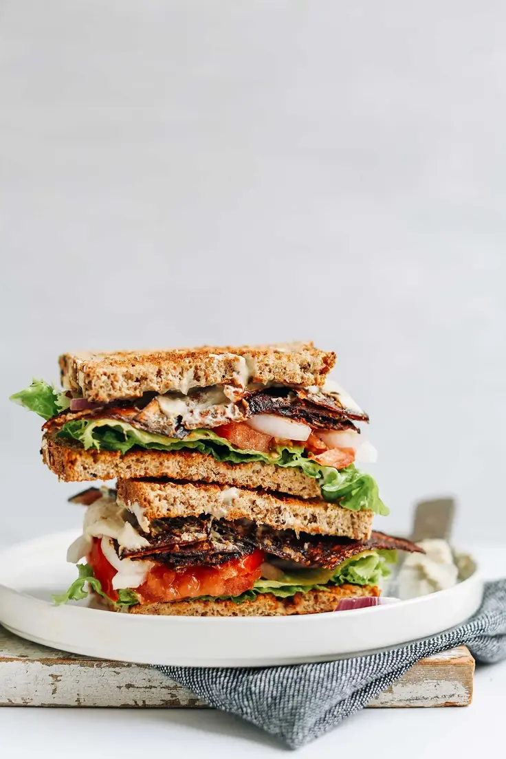 Easy Dinner Meal Prep Ideas - Vegan BLT Sandwich by Minimalist Baker
