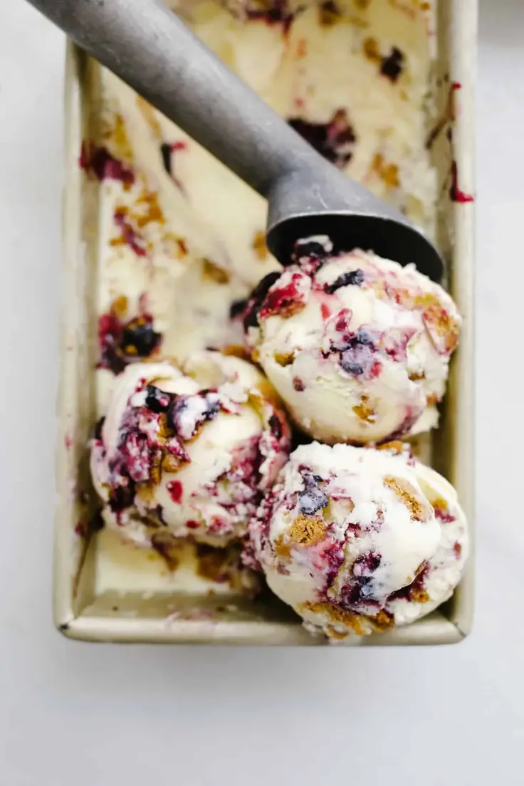 4. Blueberry Mascarpone Ice Cream by The Wood and Spoon
