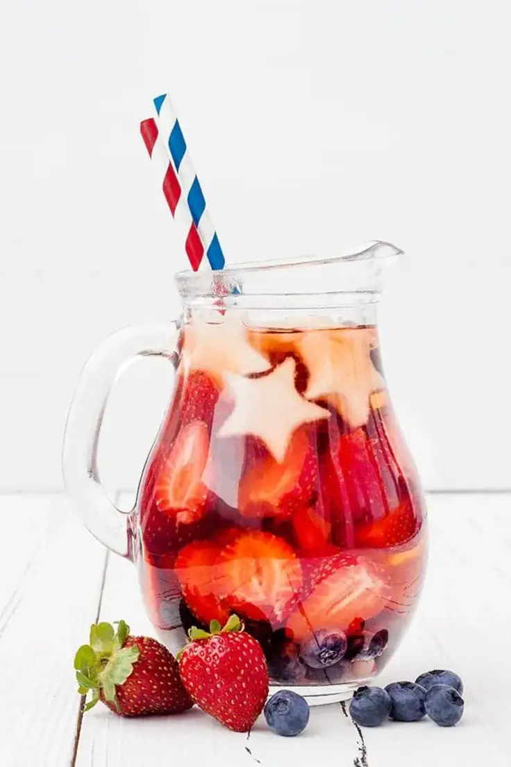 4. Red White and Blue Sangria by Mighty Mrs
