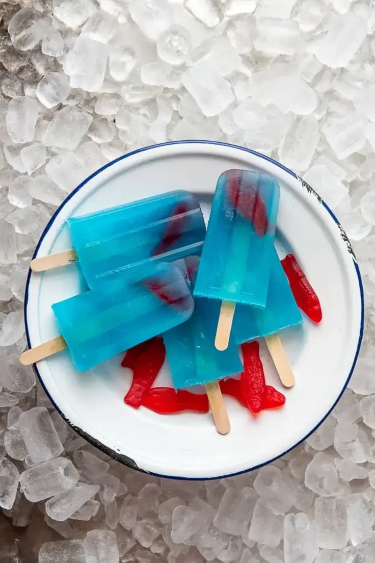 5. Blue Lagoon Cocktail Popsicles (& Mocktail Version) by Boulder Locavore (Easy summer popsicle recipes)
