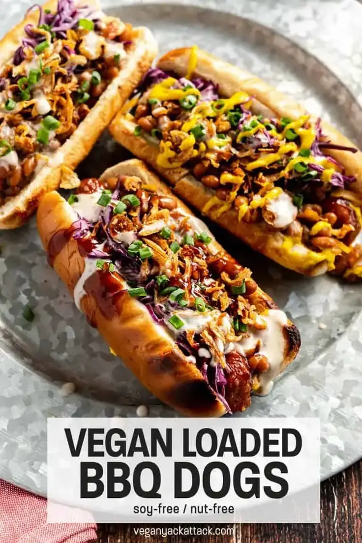 5. Vegan Loaded BBQ Dogs by Vegan Yack Attack
