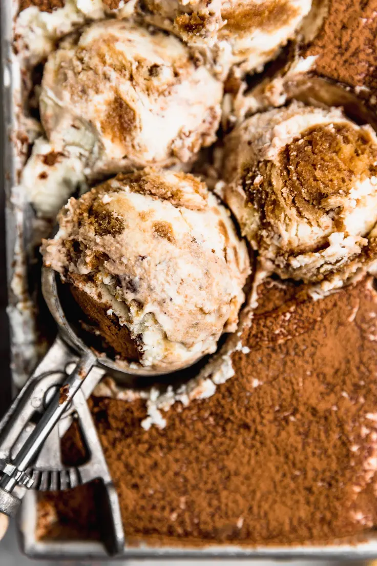 6. No Churn Tiramisu Ice Cream by Cravings Journal
