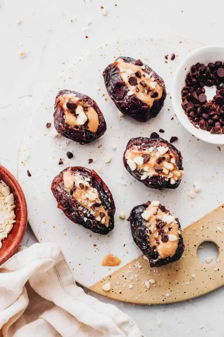 6. Peanut Butter Stuffed Dates by Nutriciously