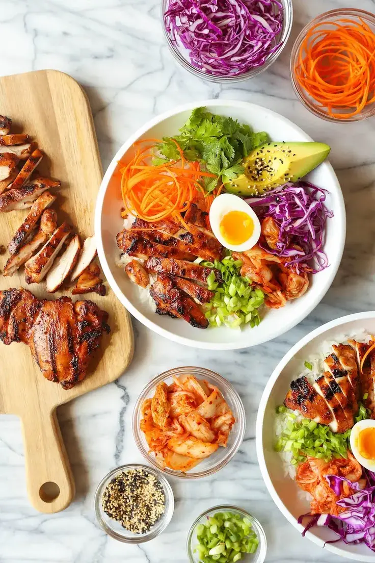 6. Korean Chicken Bowls by Damn Delicious for family dinner 
