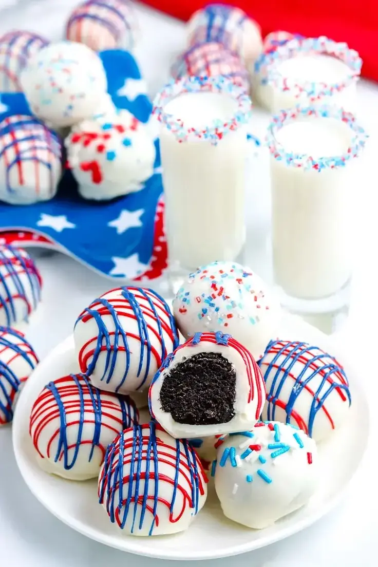 7. Memorial Day Desserts Oreo Cream Cheese Truffle by Easy Budget Recipes
