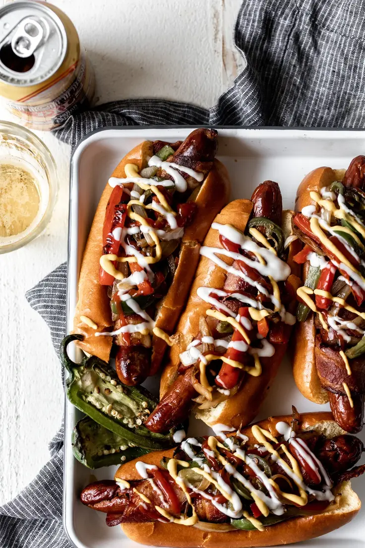 8. Bacon wrapped Hot Dogs (Danger Dogs) by Cooking with Cocktail Rings
